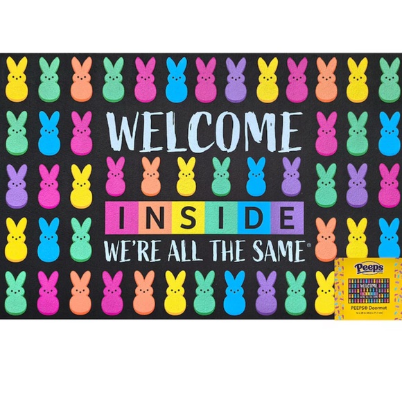Peeps Other - PEEPS “INSIDE WE’RE ALL THE SAME” Colorful Welcome Mat 16x28in NEW EASTER DECOR